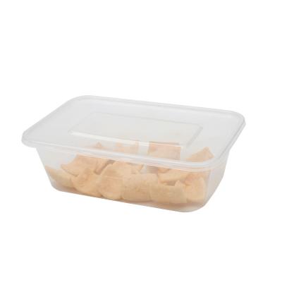 China Eco-Friendly Rectangular Disposable Plastic PP Take Out Meal Prep Containers for sale