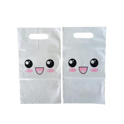 China BIODEGRADABLE Plastic T-shirt Type Milk Tea Packaging Bag With Your Own Logo Printed On Sale for sale