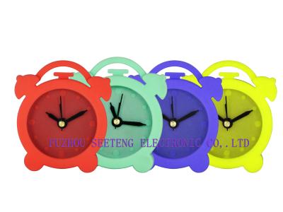 China Simple clean design single color available safety plastic material for desktop alarm clock for sale