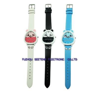 China multicolor PU carton watch lovely kid's watch for sale