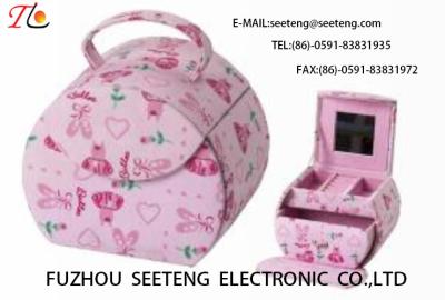 China High end and elegant PU leather jewelry box for wholesale from manufacturer for sale