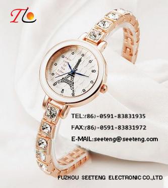 China WHOLESALE ALLOY STRAP AND CASE LADIES WATCHES  WITH LOTS OF DIAMOND for sale