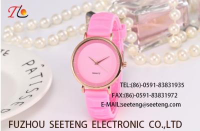 China Silicone Watches color customized band Ladies watches silicone strap  with alloy case color strap Delicate fashion watch for sale