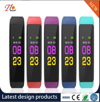 China Smart Watch Silicon Wrist Watch with Color Screen Health Monitoring Exercise Tracking Sleep Analysis Pedometer Remote for sale