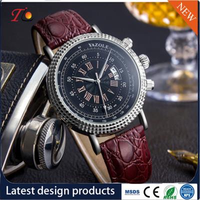 China Wholesale PU Leather Watch with Alloy Case and Custom Logo Men's Watch Business Watch Fashion Watch Movement Watch for sale