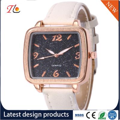 China Wholesale PU Lady Wrist Watch Alloy Case Square Dial Multicolor Strap PU Watch Band Fashion Watches for sale