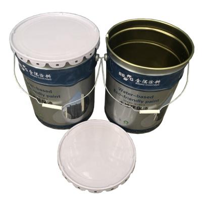 China 20L Tin Can Metal Tinplate Paint Durable Pail Bucket With Lid for sale