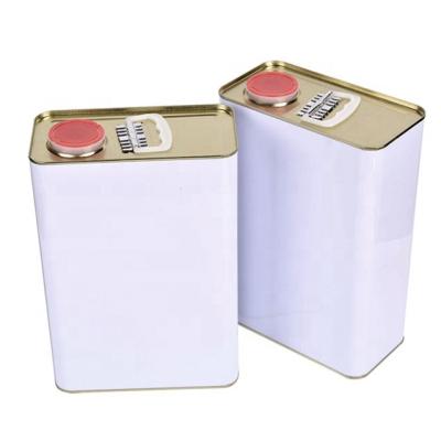 China Durable 1L Rectangular Metal Oil Painting Tin Can With Metal Lid for sale