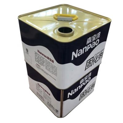 China Durable Tin Metal 10 Liter Paint Bucket For Wood Painting With Handle for sale