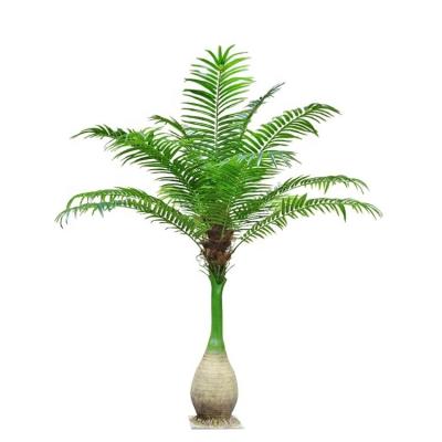 China Plastic Fiberglass Faux Coconut Plant Bottle Artificial Palm Tree for sale