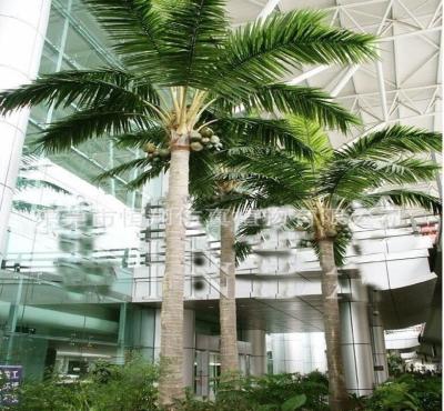 China Fiberglass Artificial Palm Tree Decor Tropical Outdoor Hotel for sale