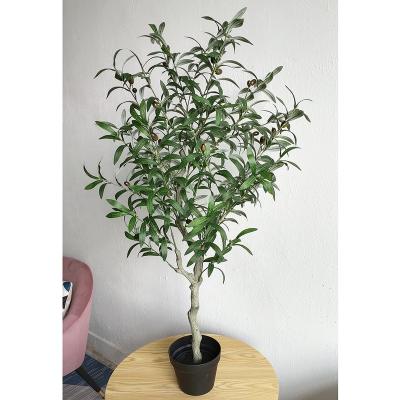 China Eco - Friendly Plastic Fake Tree Plant Artificial Olive Tree With Pot for sale