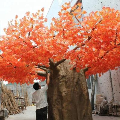 China Minimalist Maple Tree Artificial Orange Tall Tree for sale