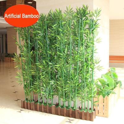 China Environmentally Friendly Plants Outdoors High Quality Plastic Artificial Bamboo Hedges for sale