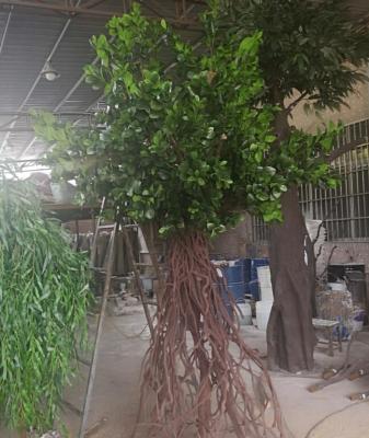 China Tourist Attractions Fire Proof 3m Height Artificial Mangrove Tree For Indoor Park for sale