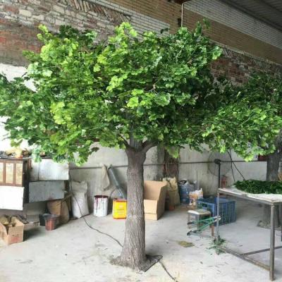 China Outdoor decoration 12ft factory direct sale artificial oak ginkgo tree decoration fiberglass trunk for sale