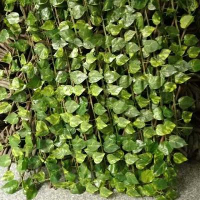 China Garden Artificial Expandable Balcony Fence Maple Leaf Fence Decorative Green Plants Source Decoration HX Plant Wall for sale