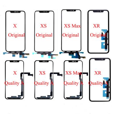 China Original iPhone X XS XR XSMAX Touch Screen Front Outer For Touch Screen Digitizer Panel Sensor Repair Part Quality With OCA Replacement for sale