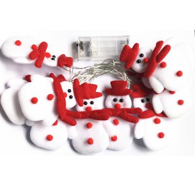 China Battery/USB Fabric Christmas Snowman Santa Claus Beer Fairy String Light Battery Operated Felt String Used in Home, Office, Wedding Decoration for sale