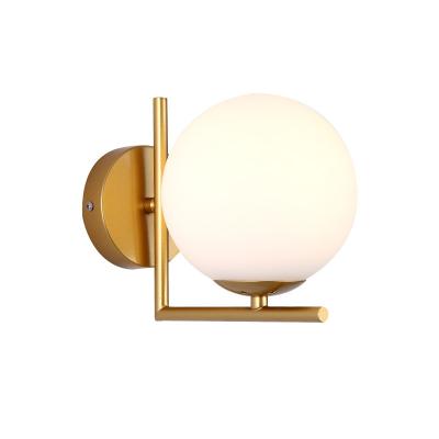 China Modern Nordic Modern Molecular Spherical Creative Simple Wall Lamp New Wall Lamp Gold Black Bedroom Bedside Wall Lamp Engineering for sale