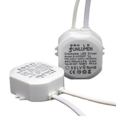 China MP4056 12V-24V 8W Constant Current 350mA Dimmable TRIAC Free Dimmable Blink Led Driver S-2435S5F for sale