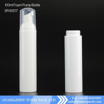 China 100ml stylish design Foaming Face Wash bottle, cosmetic PET bottle for sale