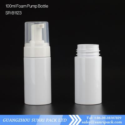 China 100ml Foaming Face Wash bottle, cylinder round foam pump bottle for sale