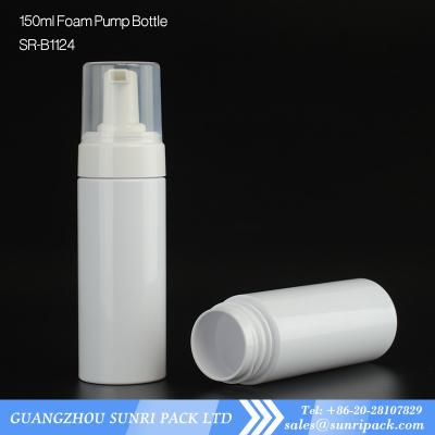 China 150ml Foaming Face Wash bottle, foam pump bottle, cylinder round plastic bottle 150ml for sale