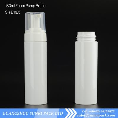 China 200ml Foaming Face Wash bottle, cylinder round plastic bottle with foam pump for sale