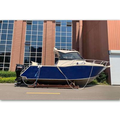 China New Leisure Sports Fishing 25ft Aluminum Yacht Alloy Gear Fishing Boat With Toilet for sale