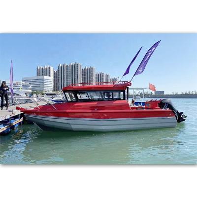 China Recreational Sports Fishing ASE750XL Deep Bottom V Aluminum Pontoon Fishing Boat With Enclosed Cabin for sale