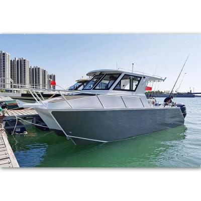 China Recreational Sports 7.55m Fishing Catamaran Boat Aluminum Alloy Sea Fishing Boat For Sale Perth for sale