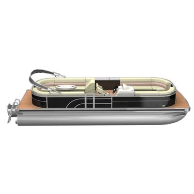 China Recreational Sports Fishing Australia Hot Sale Model 21ft Aluminum Welded Pontoon Boat 6.4m With Cover Top For Sale for sale