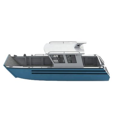 China Fishing 26ft High Speed ​​Aluminum Landing Craft Aluminum Work Boat 7.9m With Wheelhouse for sale