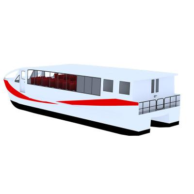 China Passenger Boat 15m 50 Seats Catamaran Liner Aluminum Ferry Boat With Engine Installed In The Hold For Sale for sale