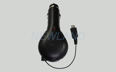 China Micro Car Cigarette Lighter Usb Charger With Portable Retractable Cable for sale