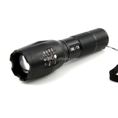 China Camping Tactical Torch T6 1000 Lumen 10W USB 18650 Aluminum Rechargeable Led Flashlight for sale