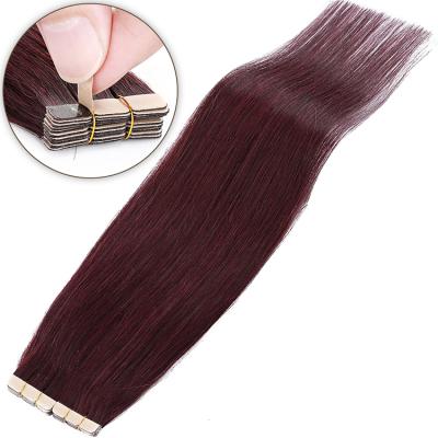 China Good Quality Silky Straight Wave Virgin Remy Russian Virgin Cuticle Tape Double Human Hair Extensions for sale