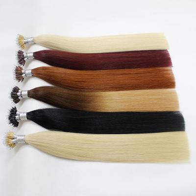 China New product silky straight wave nano i ring tip straight virgin remy hair extension 1gram each strand, nice color high quality for sale