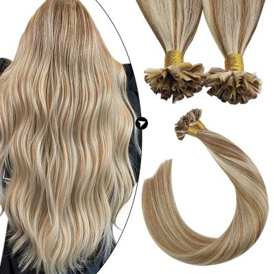 China Wholesale Silky Straight Wave Cuticle Aligned Indian Virgin Hair Keratin 3C Microlink U Tip Curly Curly Hair Extension for sale