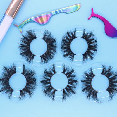 China Wholesale Fluffy Mink Eyelashes Thick 25mm 3D Mink Eyelashes With Full Tape Custom Packaging Lashes for sale