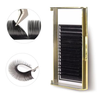 China Delicate own brand eyelash extension yy korean silk soft made eyelash extension promade eyelash extensions for sale