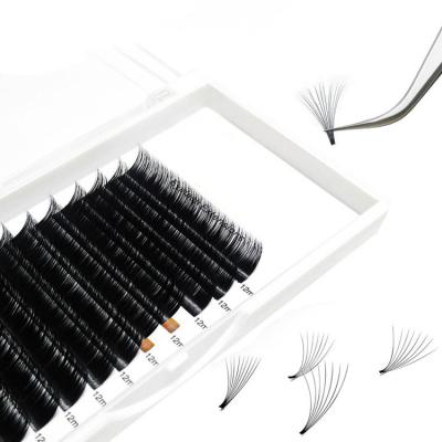 China Fast Selling Wholesale Sensitive Fan Eyelash Extension 7-17mm Silk Eyelash Extension 7-17mm Easy Wick Supplier Lash One Second Blooming Eyelash for sale