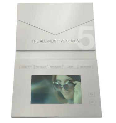 China China Custom A4 7 Inch LCD Greeting Video Business Advertising Wedding Card for sale