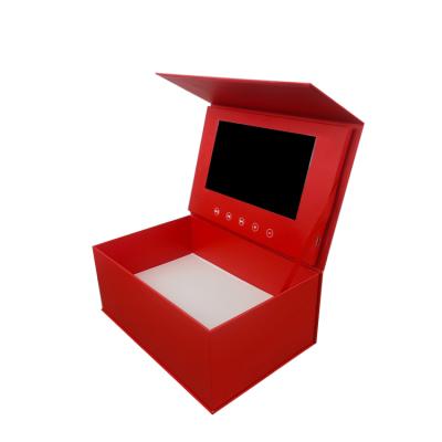 China China Hard LCD Cove Advertising Video Card Box For Wedding for sale