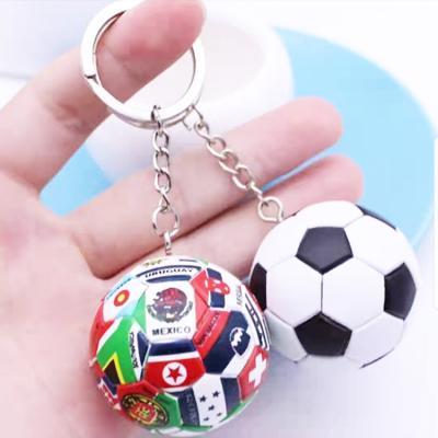 China 2022 National Key Team Metal Keychain Soccer Souvenir World Cup Waterproof Durable Soccer Luster Lip Accessories for sale