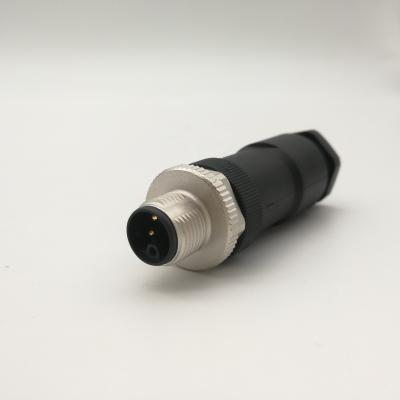 China SVLEC M12 L-code 5pin Plug Automotive Male Round Connector For 630V AC/DC Power for sale