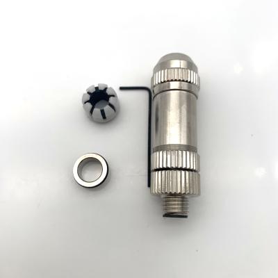 China Cuzn SVLEC Shielded Wireable M8 Field Connector 4pin Sensor Connector Socket Metal Female Screw for sale