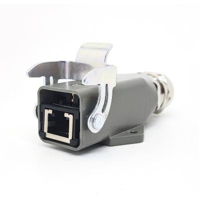 China SVLEC Automotive Heavy Duty Rj45 Connector Socket Plug With H3A Metal Housing for sale