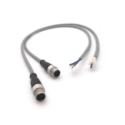 China SVLEC M12 5 Pin Connector Automotive Male Gray Cable 3 Meters With Free End for sale